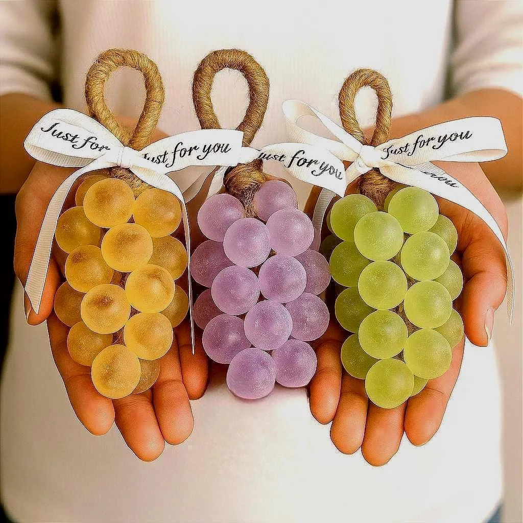 Handcrafted Grape Cluster Soap Natural Elegant Pure Gentle Moisturizing Lather Decorative Artisan Gifts Luxury Eco Gift Her Mom wife Friends