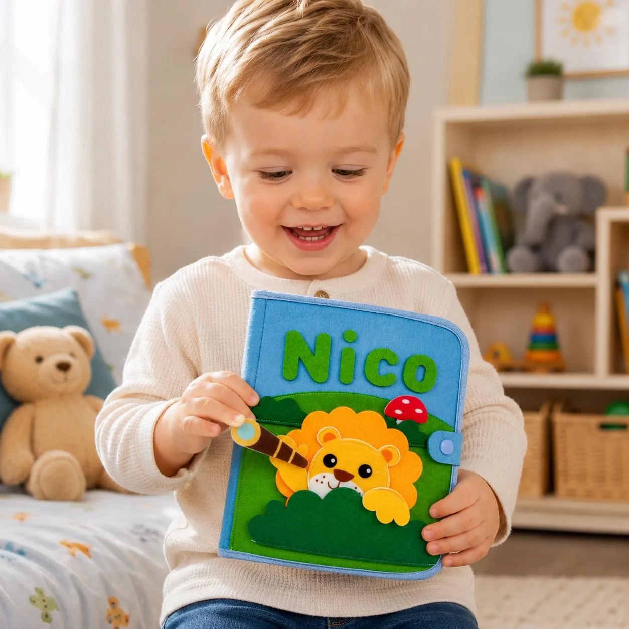 Personalized Animal Felt Quiet Book