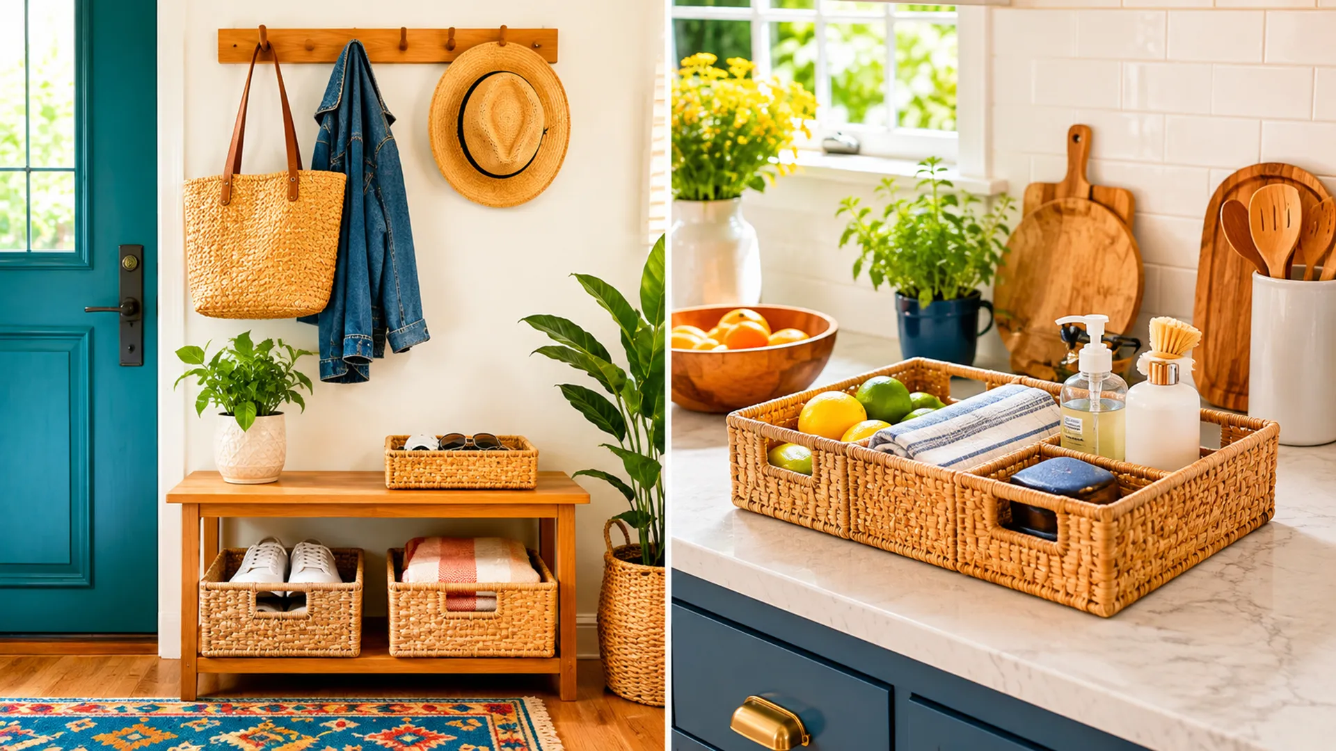 A Small Basket System for Entry and Kitchen