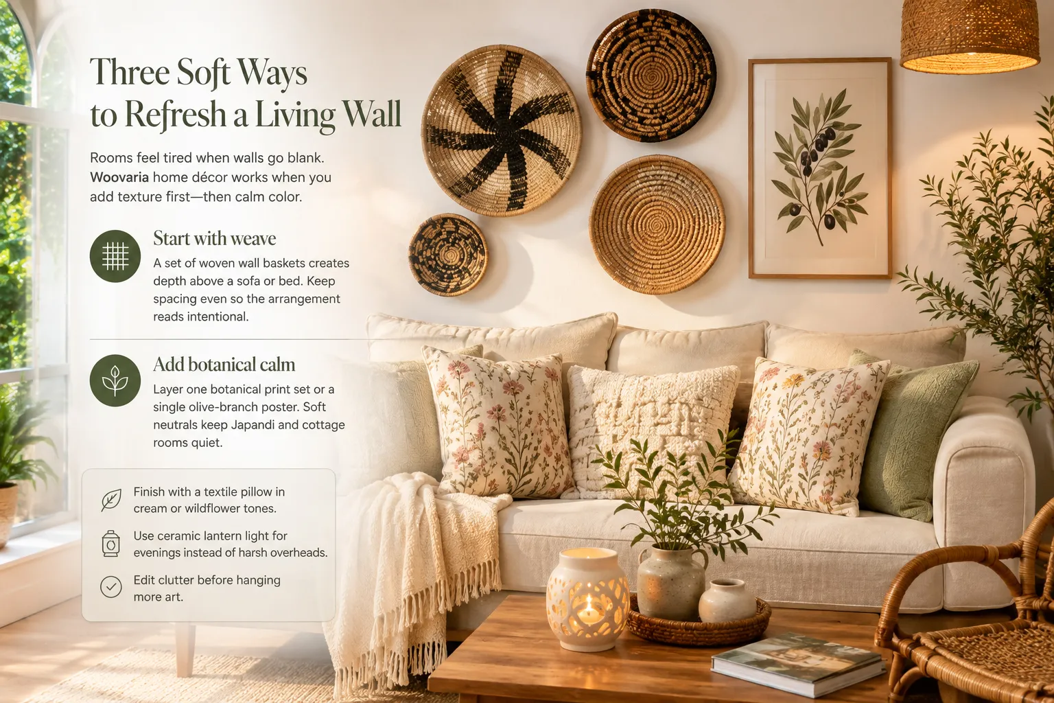 Three Soft Ways to Refresh a Living Wall