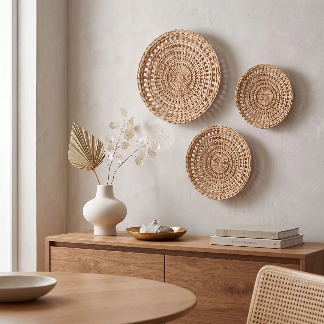 Woven Seagrass Wall Basket Set of 3