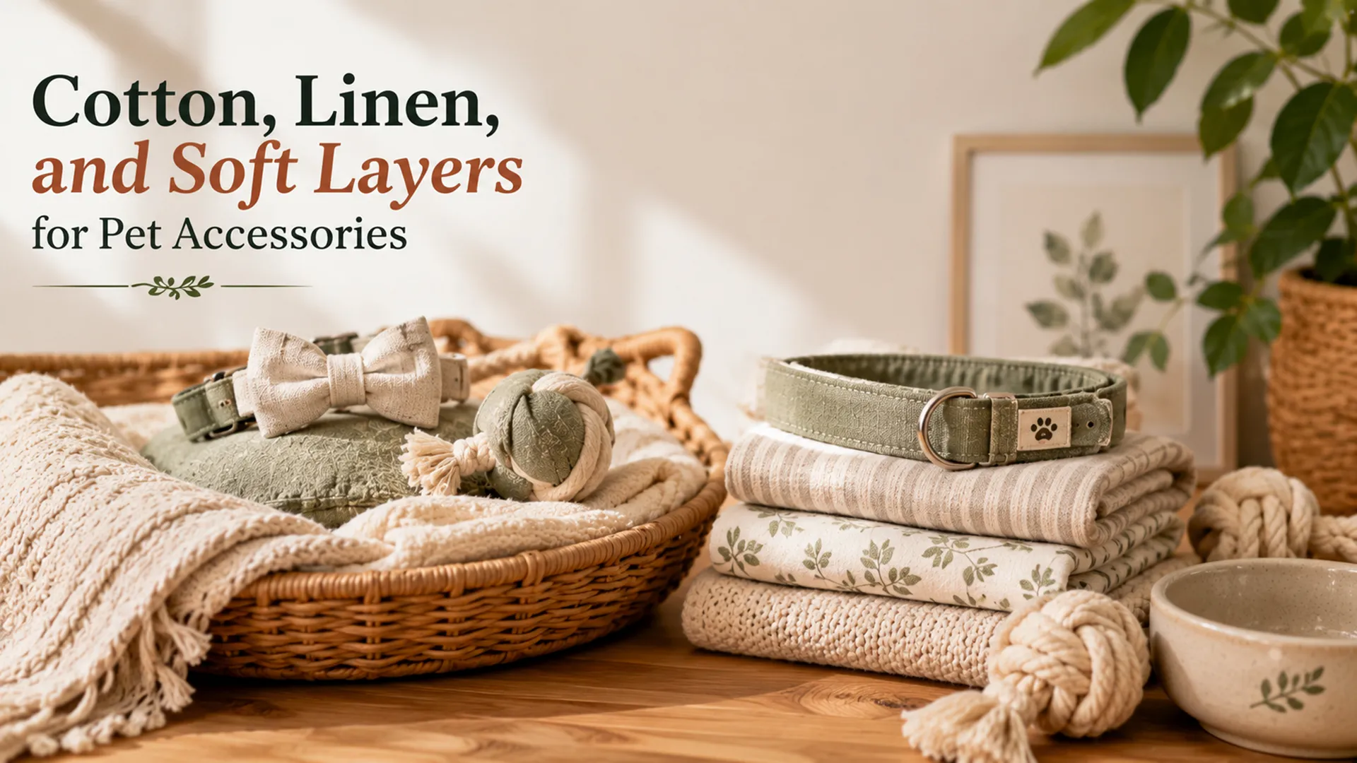 Cotton, Linen, and Soft Layers for Pet Accessories
