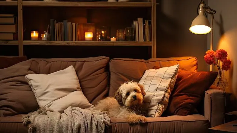 An Evening Reset With Your Pet and Soft Textiles