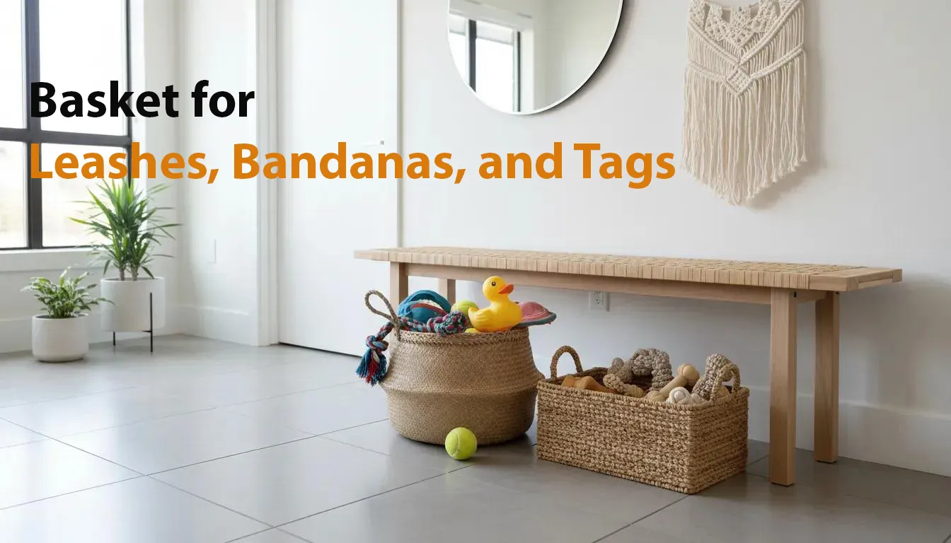 A Small Basket for Leashes, Bandanas, and Tags