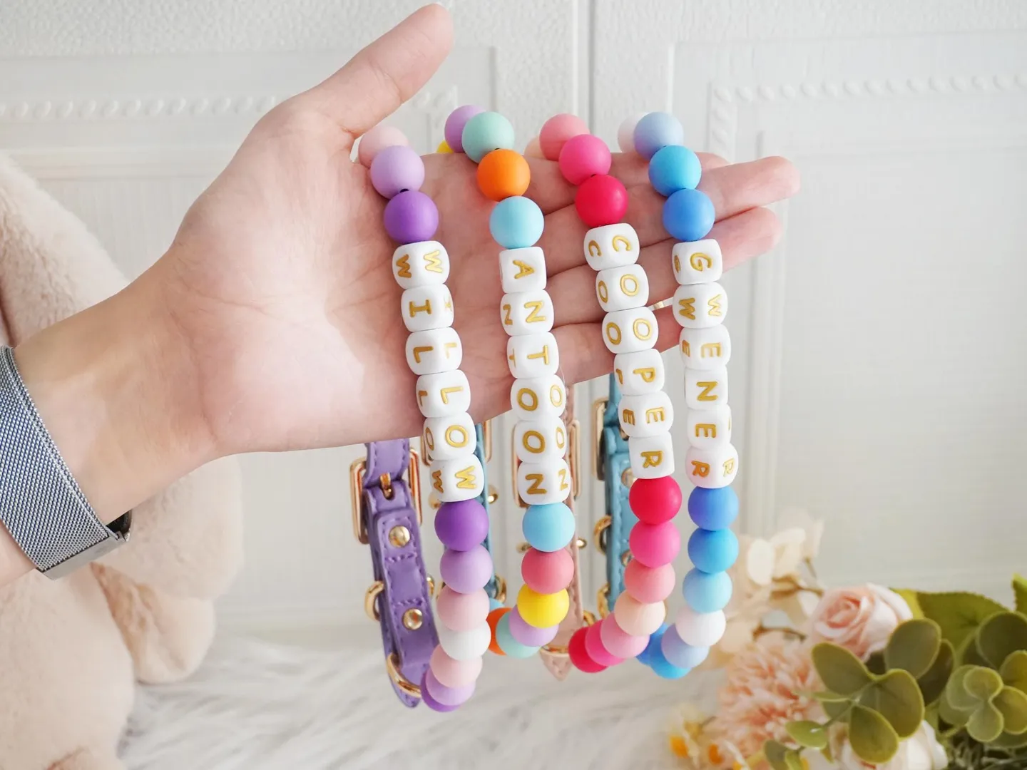 Beaded Friendship Bracelet Dog Collar
