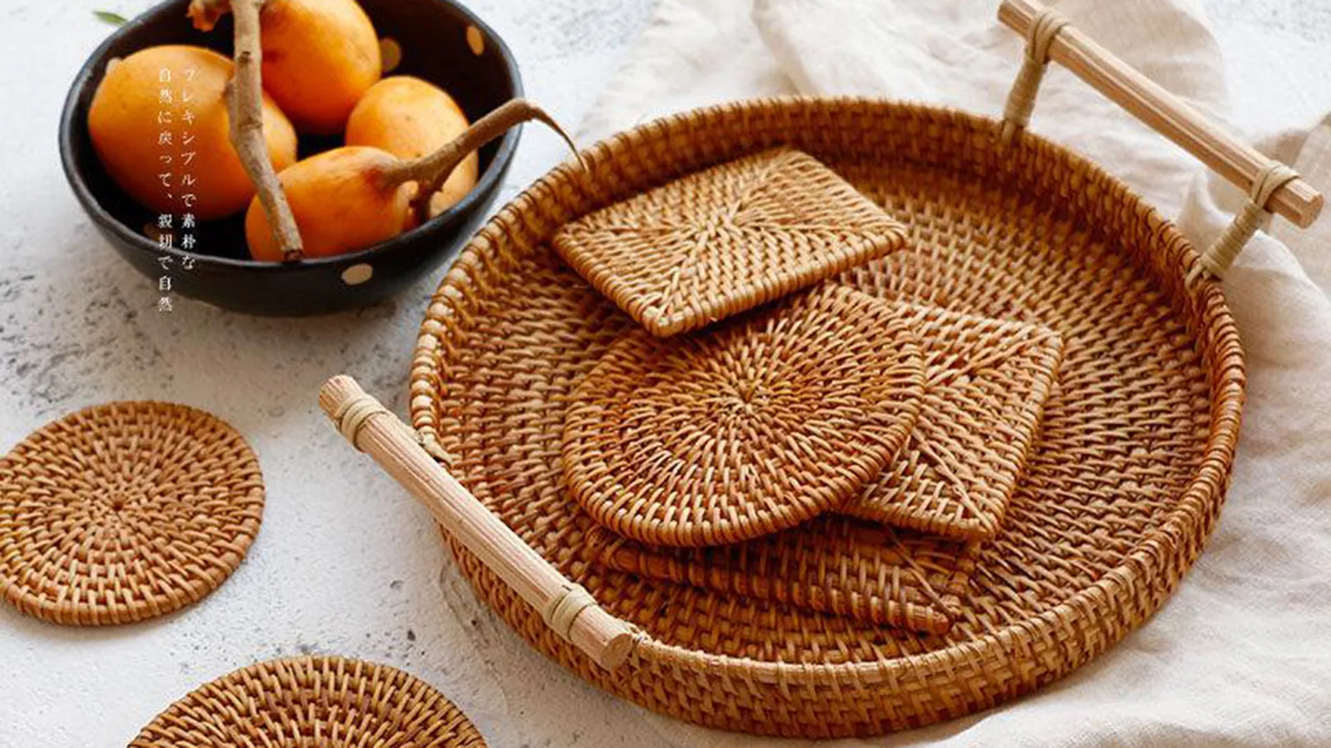 Caring for Rattan Trays and Woven Coasters