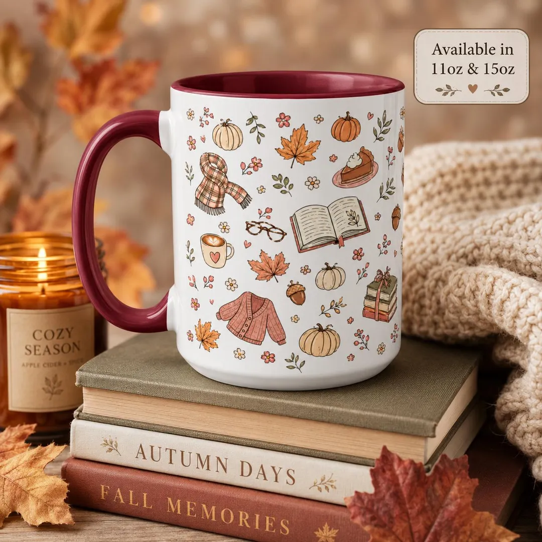 Cozy Autumn Pumpkin Ceramic Mug