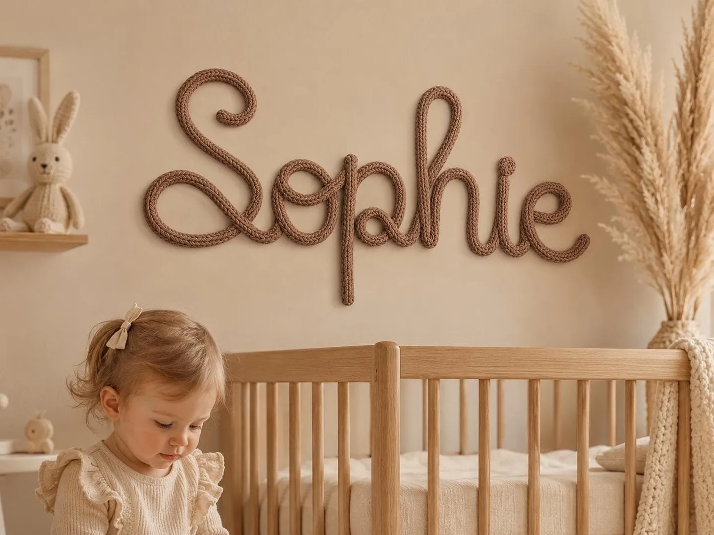 Personalized Knitted Wire Name Sign