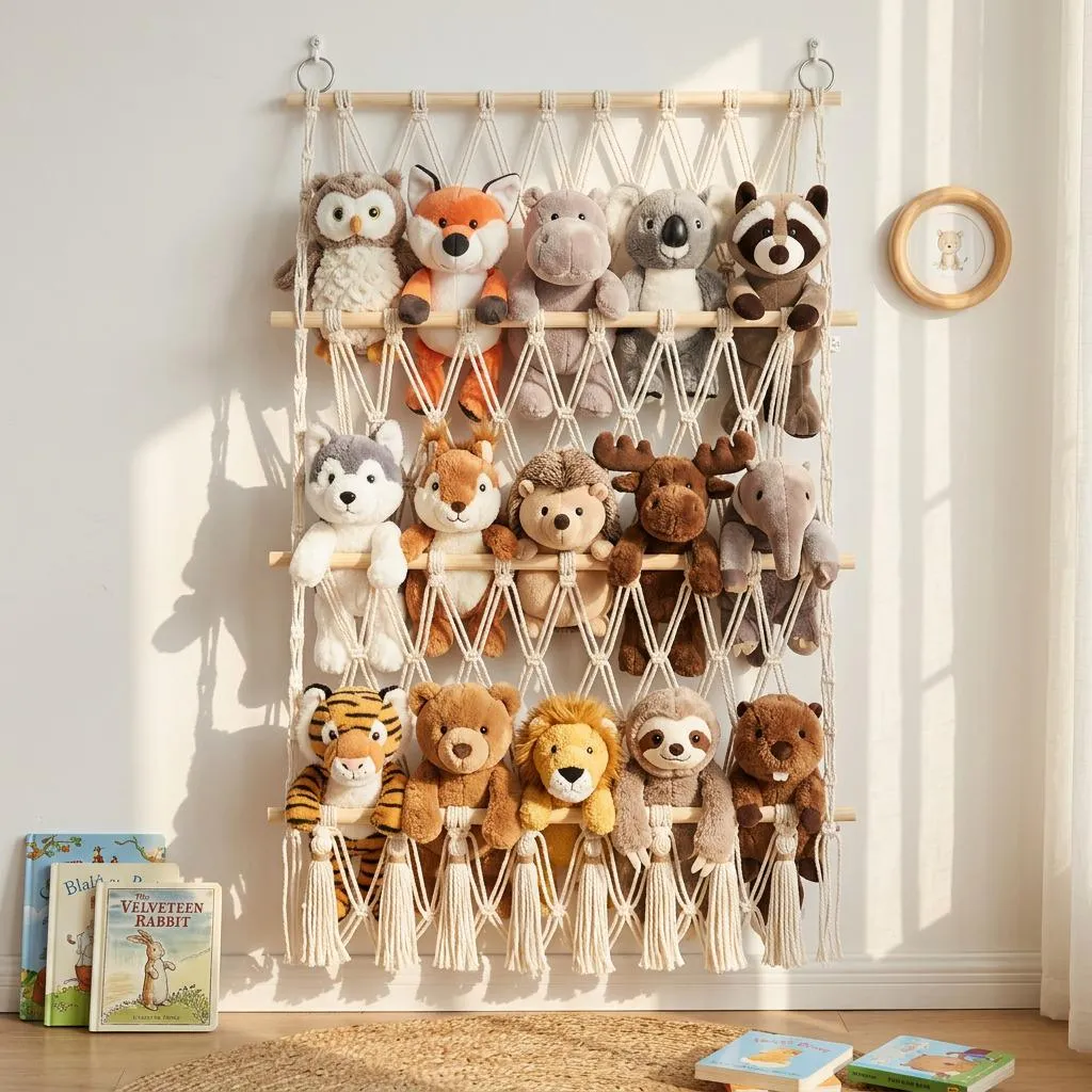Macrame 3-Tier Toy Organizer