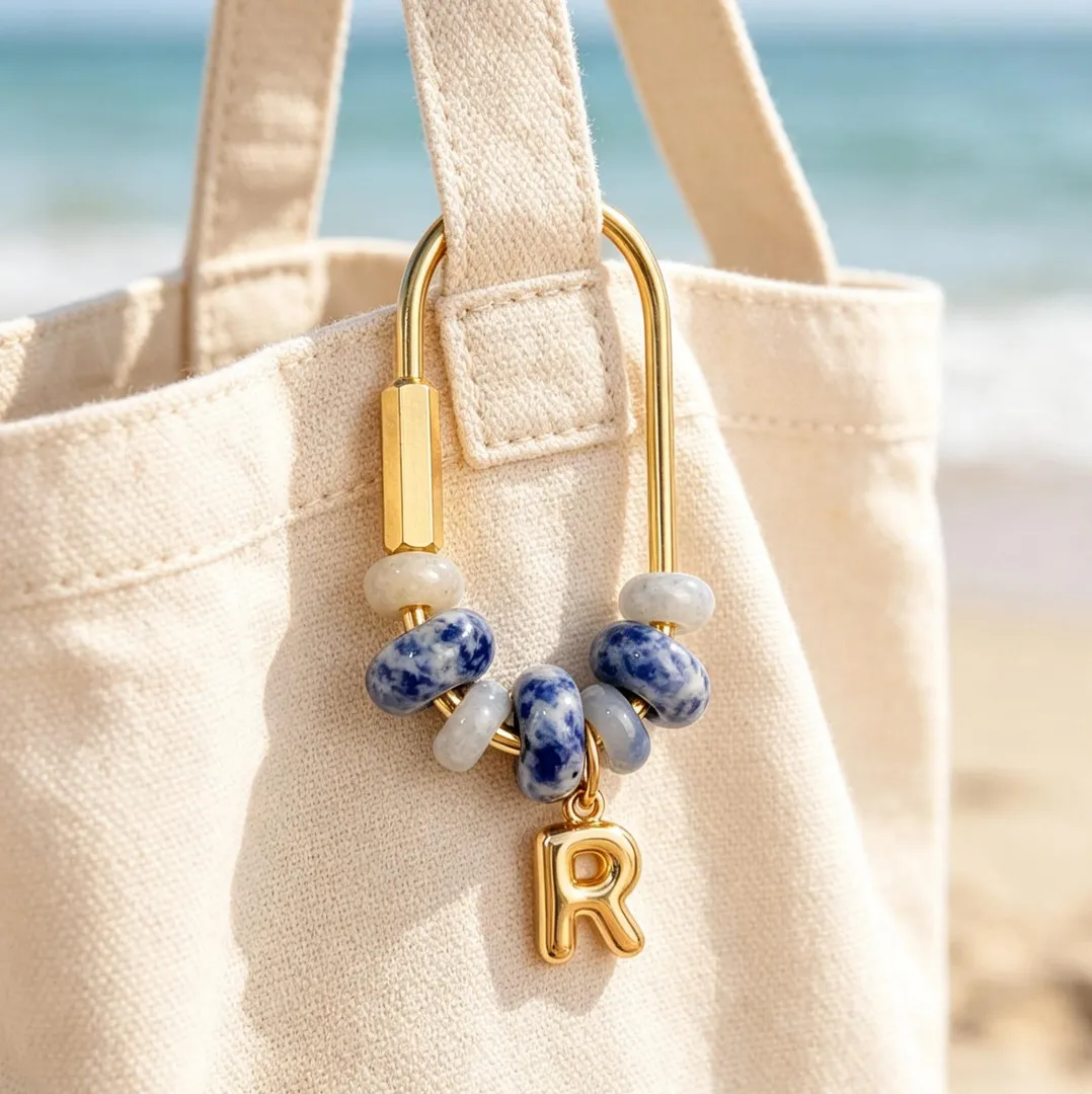 Custom Bubble Letter Initial Keychain