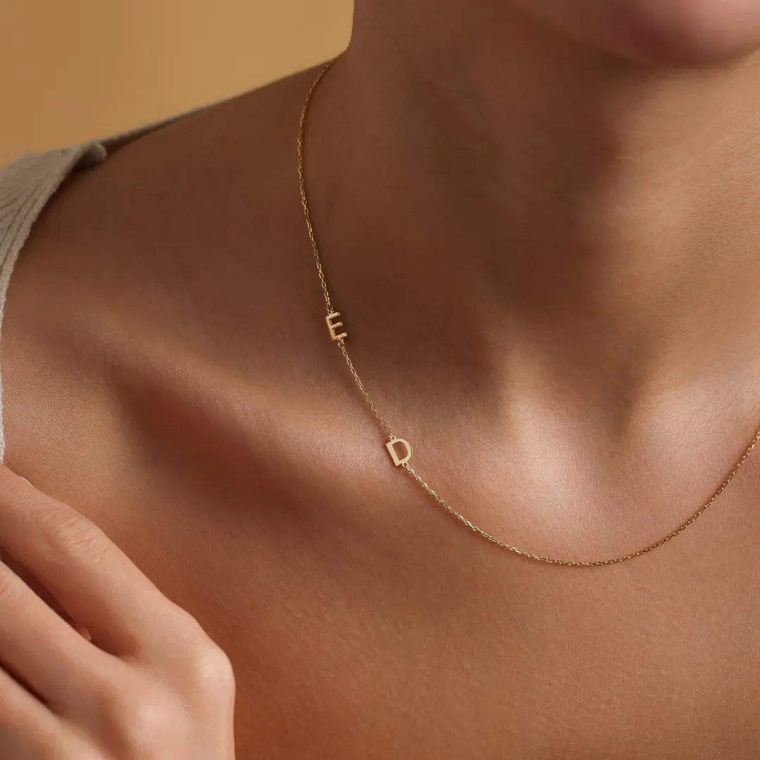 Personalized 14k Gold Initial Necklace