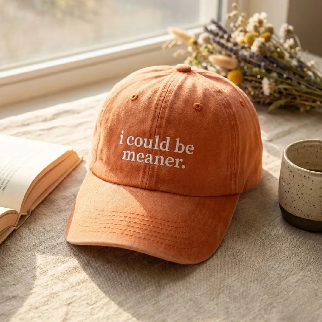 Embroidered I Could Be Meaner Baseball Hat Cap