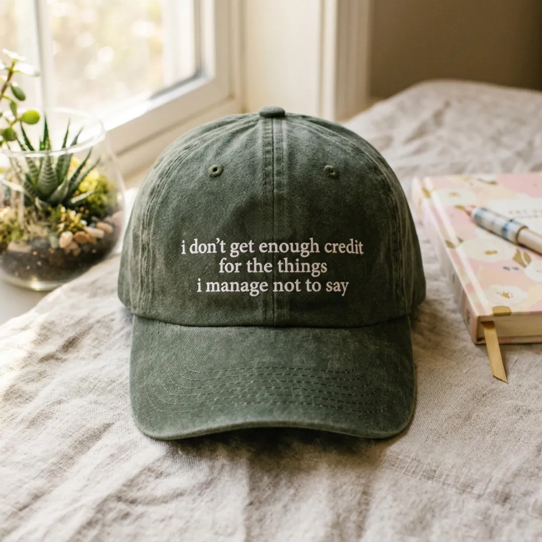 Sarcastic Baseball Hat, Adult Humor Cap, Talkative Person Hat I Don't Get Enough Credit Hat